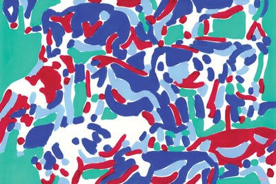 Abstract Cows by Vitali Komarov canvas print