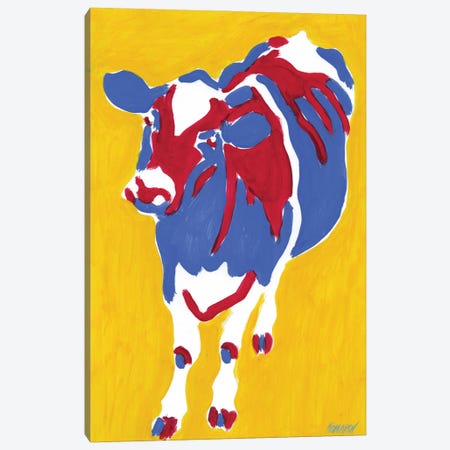Curious Cow Canvas Print #VTK164} by Vitali Komarov Canvas Art