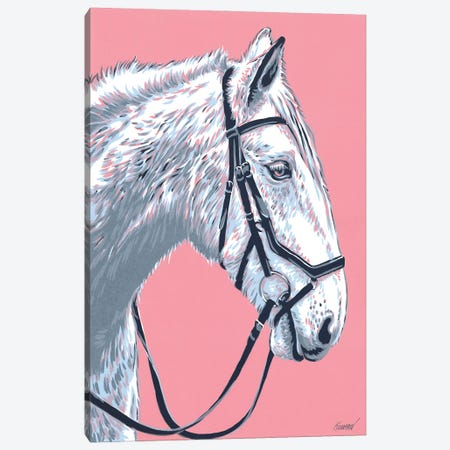White Horse Canvas Print #VTK172} by Vitali Komarov Canvas Wall Art