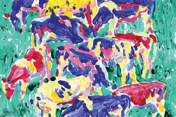 Artists Like Matisse: Cows by Vitali Komarov