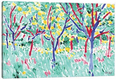 Summer Orchard Canvas Art Print - Pastel Impressionism