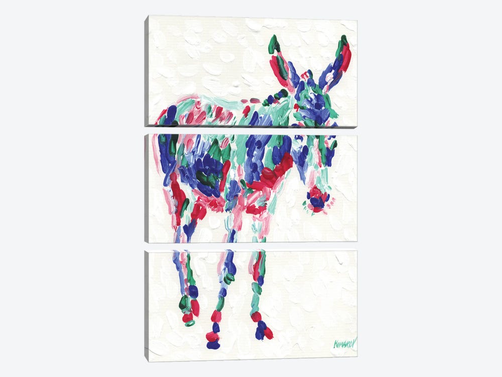 Donkey by Vitali Komarov 3-piece Canvas Wall Art