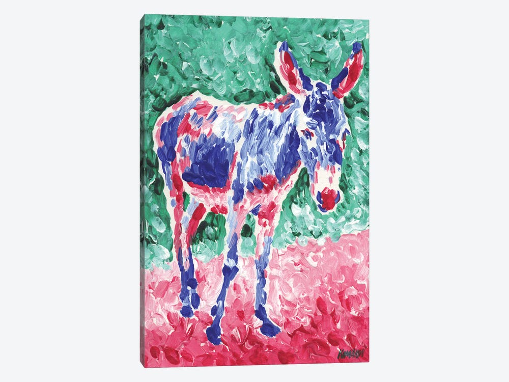 Colorful Donkey by Vitali Komarov 1-piece Canvas Art Print