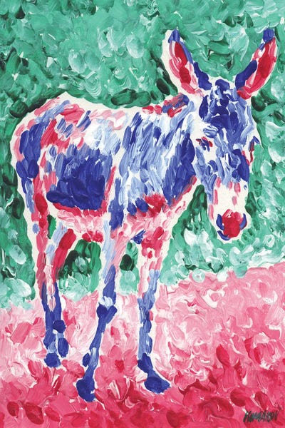 Donkeys: Colorful Donkey by Vitali Komarov