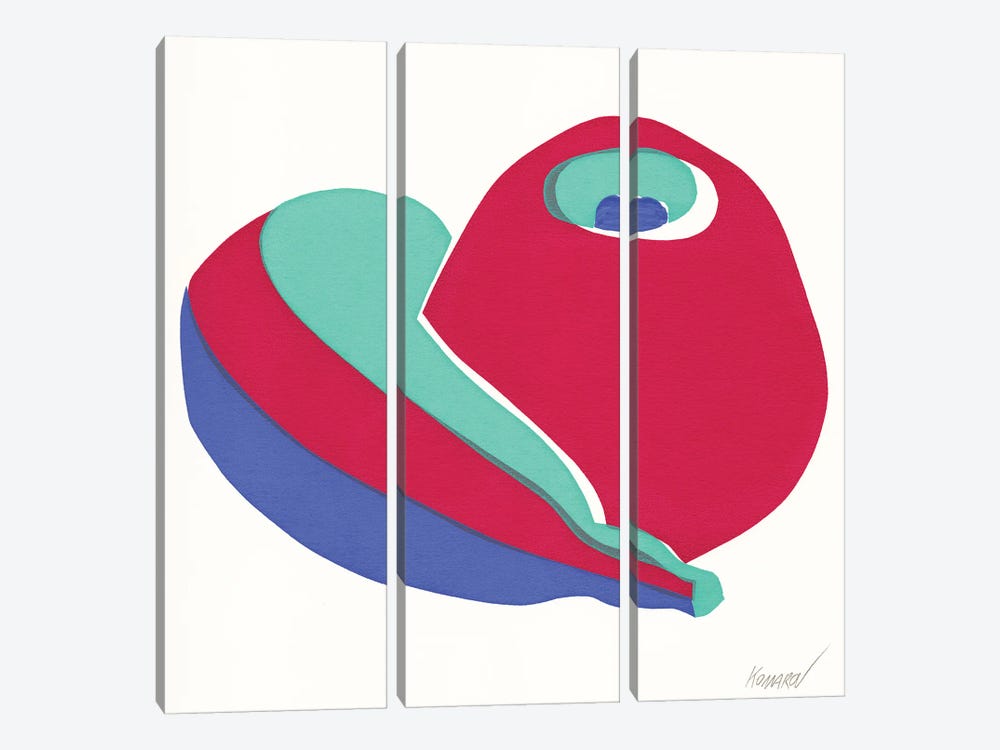 Banana And Apple by Vitali Komarov 3-piece Canvas Print