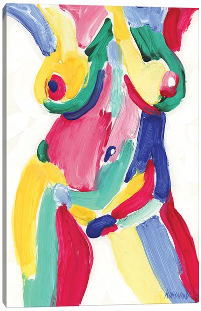 Colorful Nude Canvas Art Print - Artists Like Matisse