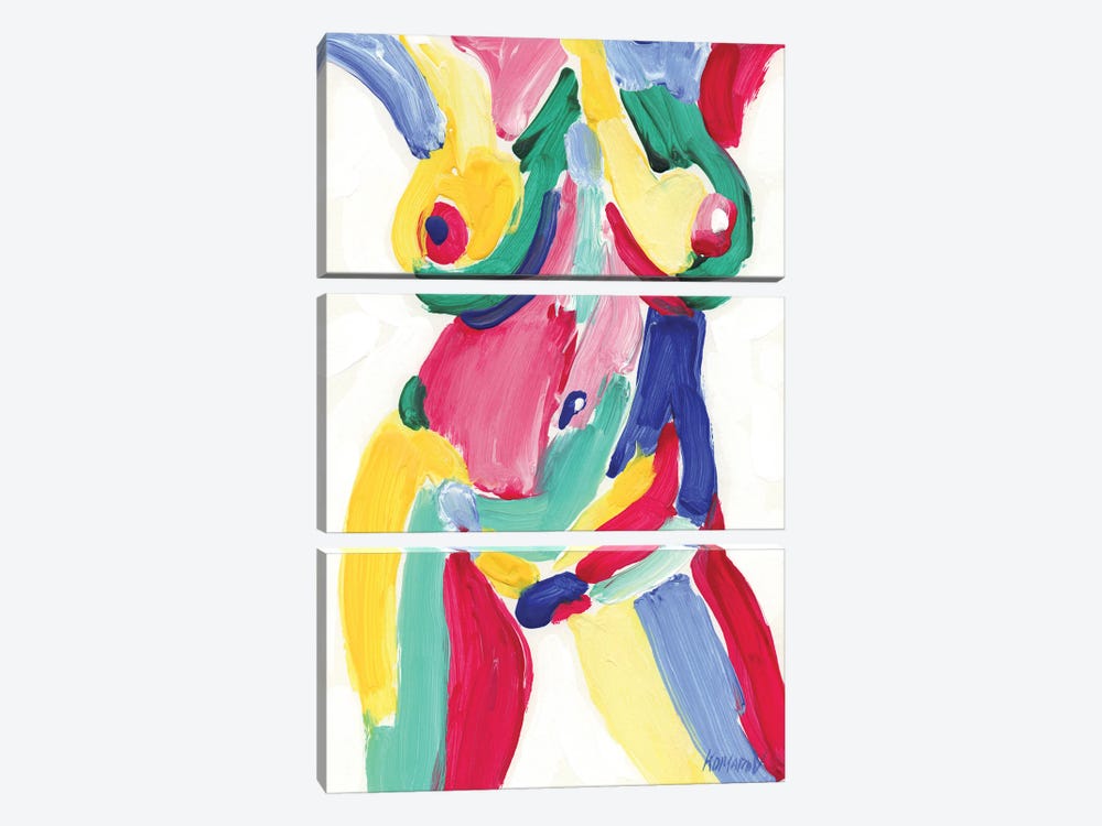 Colorful Nude by Vitali Komarov 3-piece Art Print