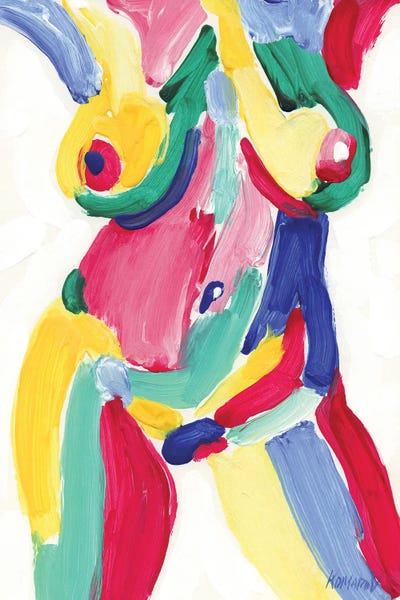 Artists Like Matisse: Colorful Nude by Vitali Komarov