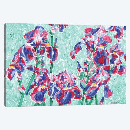 Iris Flower Field Canvas Print #VTK191} by Vitali Komarov Canvas Artwork