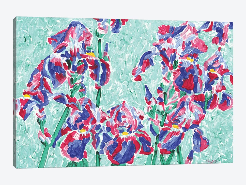 Iris Flower Field by Vitali Komarov 1-piece Canvas Artwork