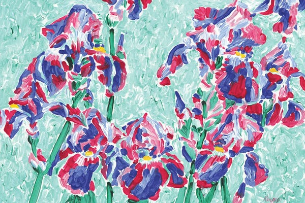 Irises: Iris Flower Field by Vitali Komarov