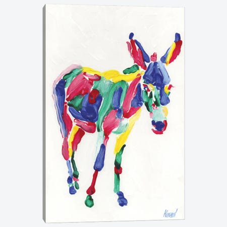 Rainbow Donkey Canvas Print #VTK193} by Vitali Komarov Canvas Art