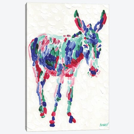Colourful Donkey Canvas Print #VTK194} by Vitali Komarov Canvas Art Print