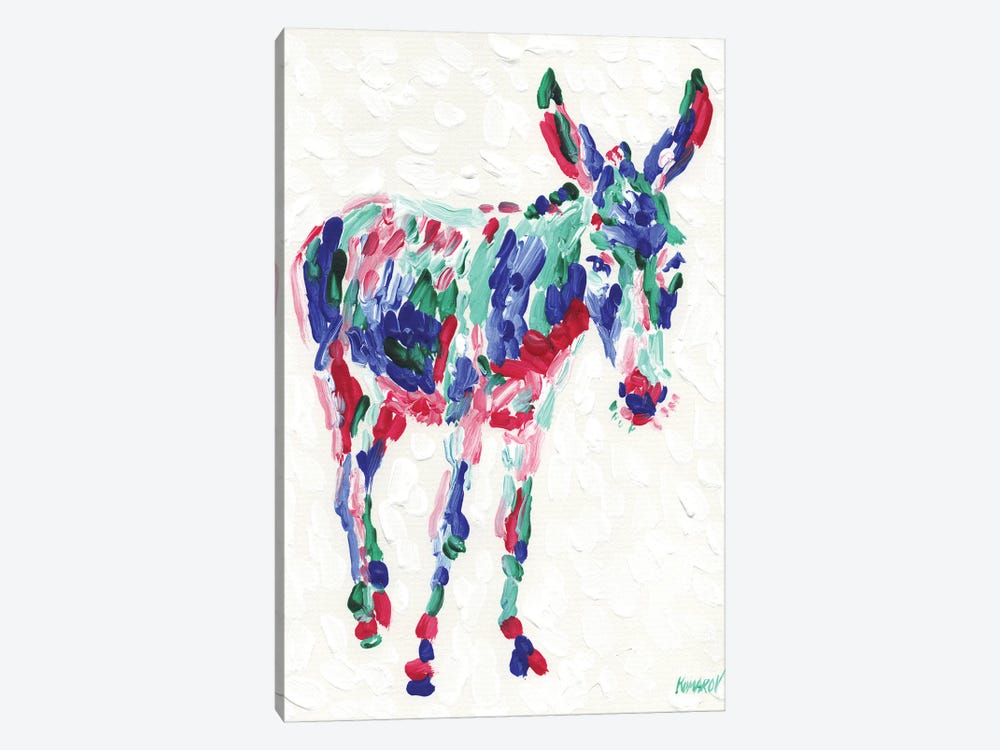 Colourful Donkey by Vitali Komarov 1-piece Canvas Art Print