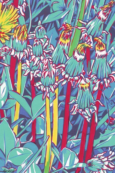 Dandelions: Colorful Dandelion Flowers by Vitali Komarov