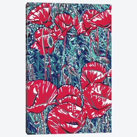 Red Poppies Canvas Print #VTK205} by Vitali Komarov Canvas Print