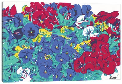 Pansies Flowers Canvas Art Print - Pansies