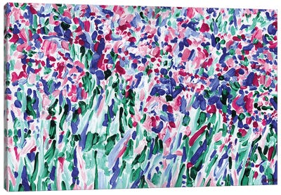 Iris Flowers Field Canvas Art Print - Vitali Komarov