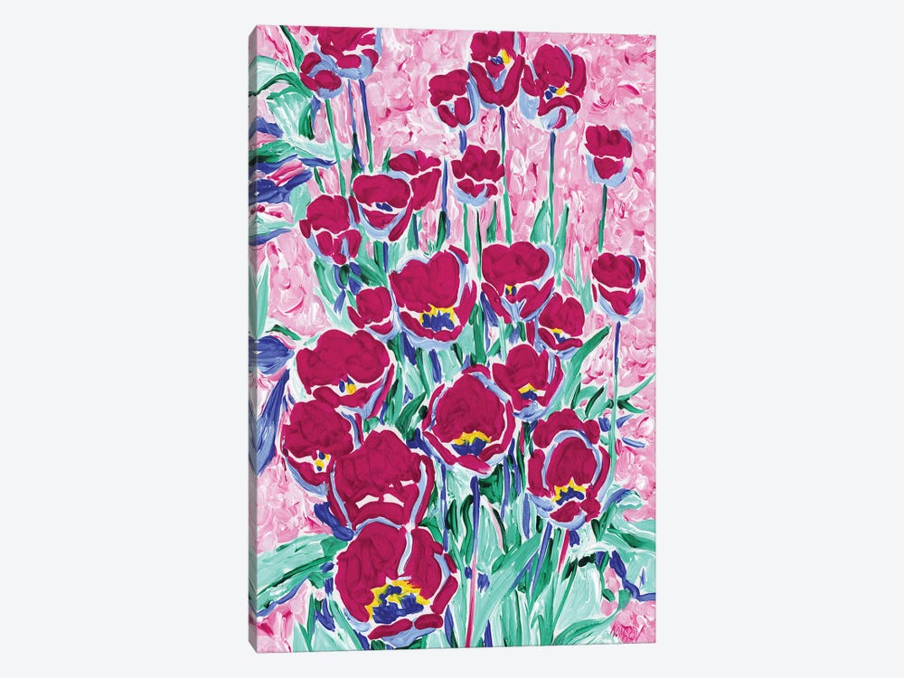 Sunlit Red Tulips by Vitali Komarov 1-piece Art Print