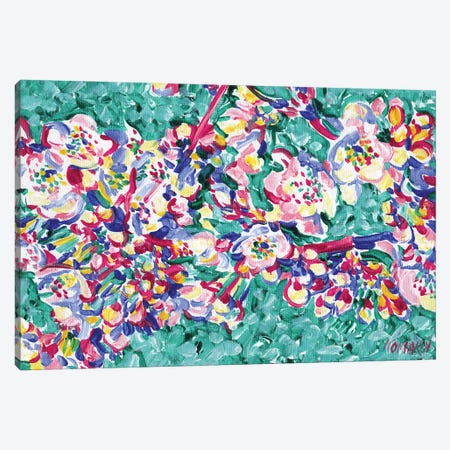 Blossoming Sakura Branch Canvas Print #VTK216} by Vitali Komarov Canvas Art