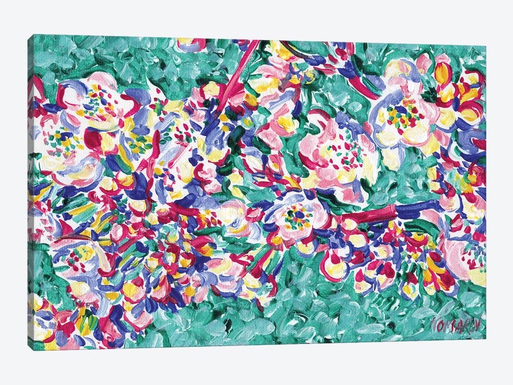 Blossoming Sakura Branch 1-piece Canvas Print
