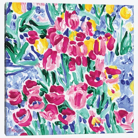 Tulip Flowers Field Canvas Print #VTK219} by Vitali Komarov Art Print