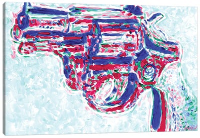 Gun After Andy Warhol Canvas Art Print - Vitali Komarov