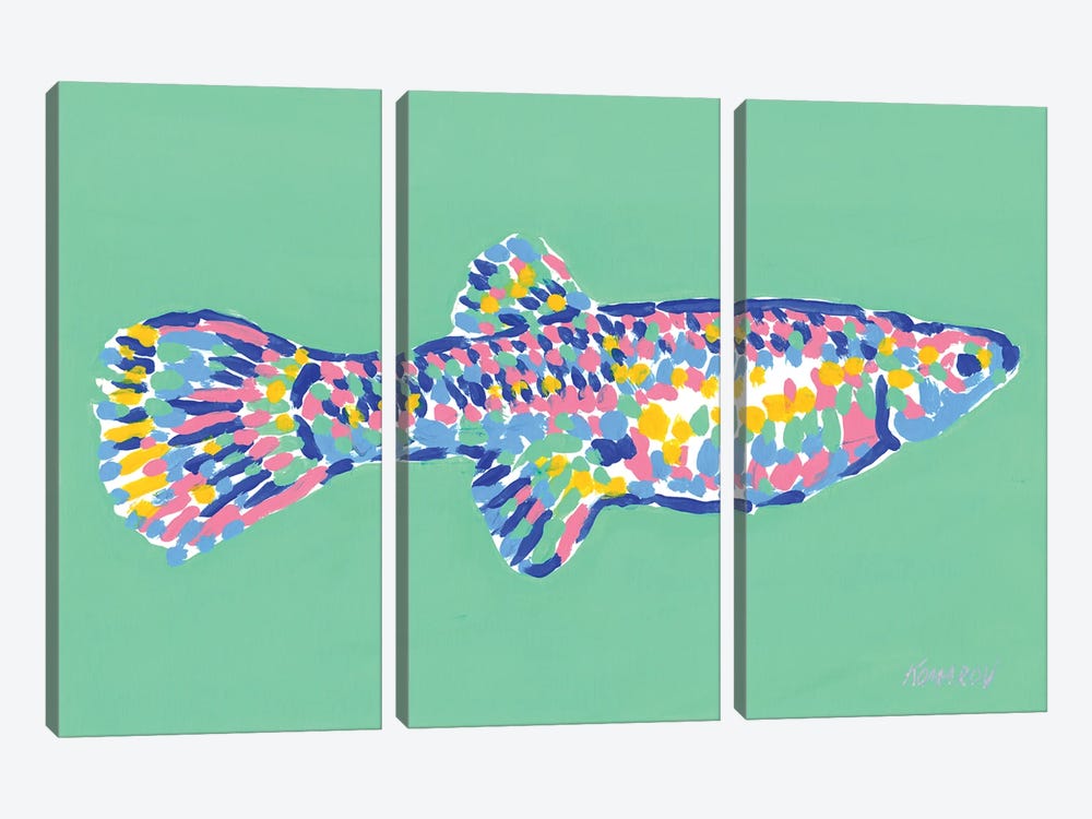 Colorful Fish by Vitali Komarov 3-piece Canvas Print