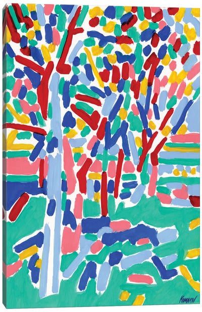 Abstract Tree Landscape Canvas Art Print - Vitali Komarov