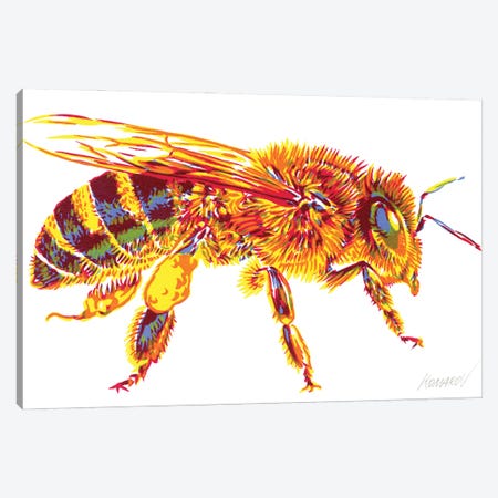 Honey bee Canvas Print #VTK246} by Vitali Komarov Canvas Art Print
