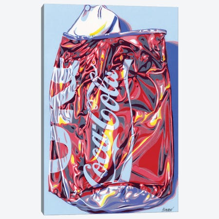 Crashed Cola Can Canvas Print #VTK24} by Vitali Komarov Canvas Art Print