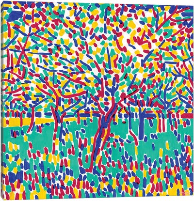 Sunlit Orchard Canvas Art Print - Apple Tree Art