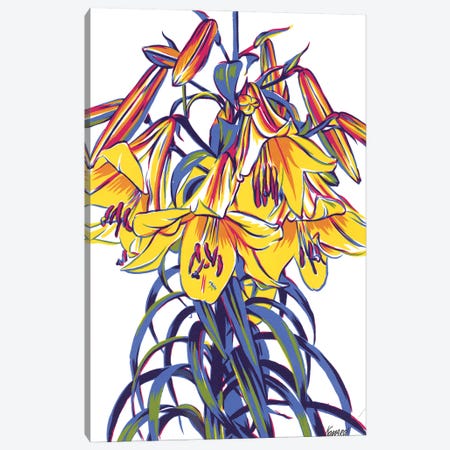 Lily flowers Canvas Print #VTK255} by Vitali Komarov Canvas Artwork