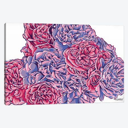 Pink Roses Canvas Print #VTK256} by Vitali Komarov Canvas Artwork