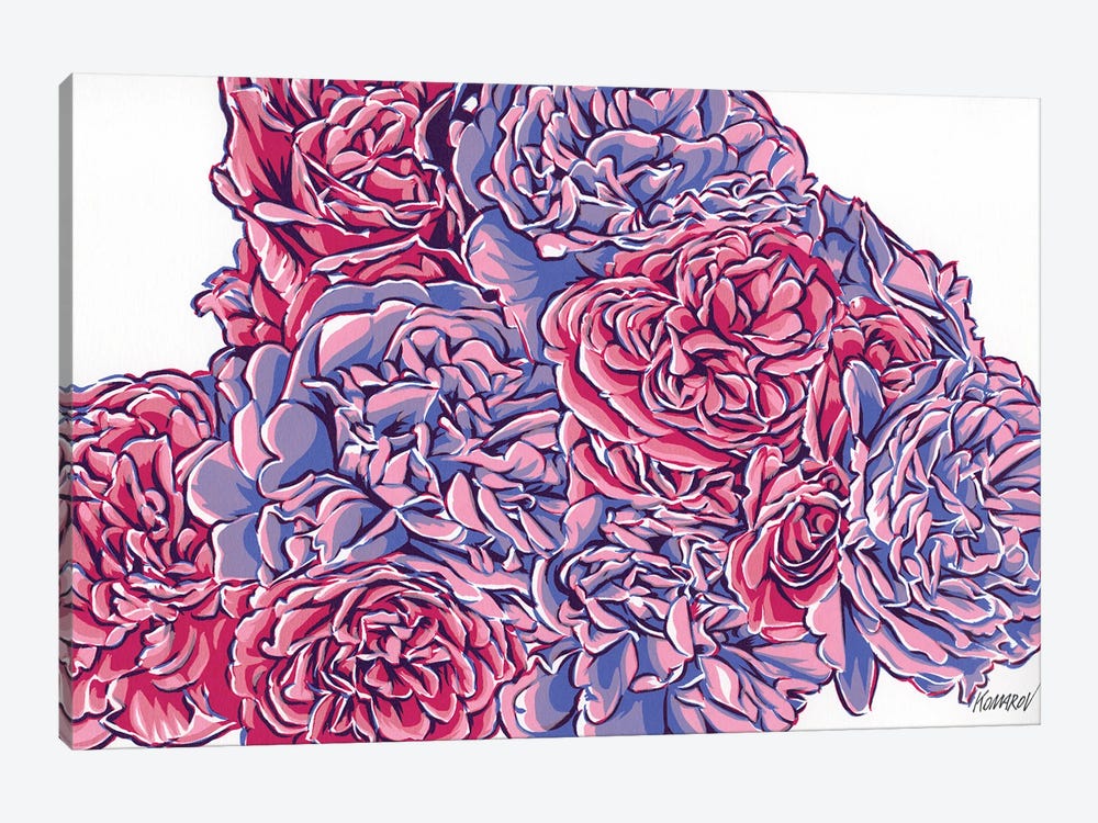 Pink Roses by Vitali Komarov 1-piece Canvas Print