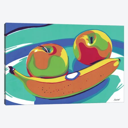 Banana And Apples Canvas Print #VTK262} by Vitali Komarov Canvas Wall Art