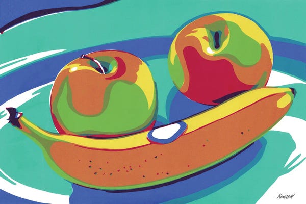 Pop Art Kitchen: Banana And Apples by Vitali Komarov
