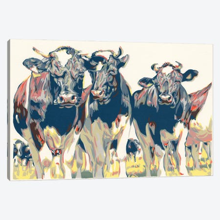 Herd Of Bulls Canvas Print #VTK26} by Vitali Komarov Art Print