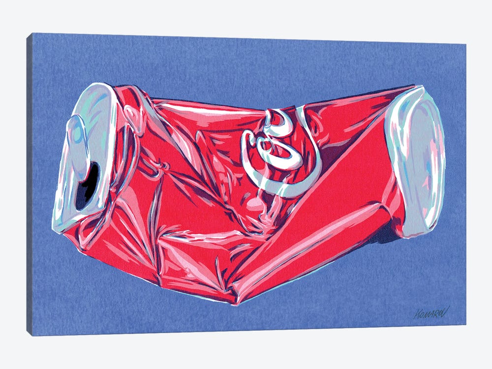 Crushed Cola Can by Vitali Komarov 1-piece Canvas Artwork