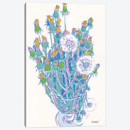 Dandelions In A Vase Canvas Print #VTK273} by Vitali Komarov Art Print