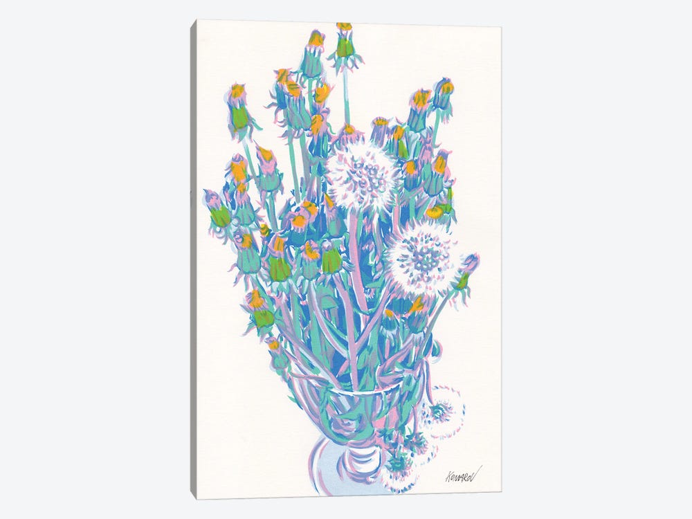 Dandelions In A Vase by Vitali Komarov 1-piece Canvas Wall Art