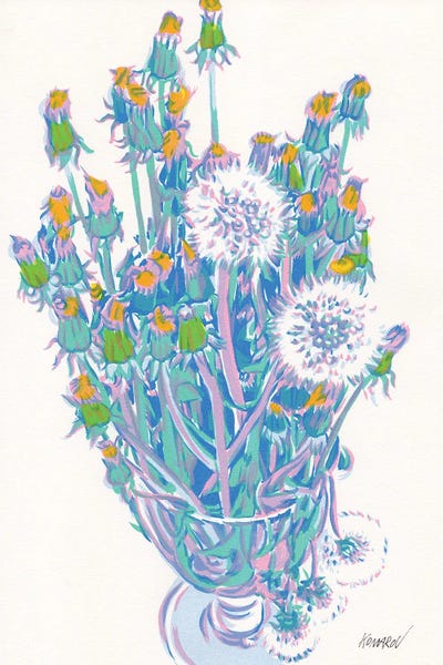 Dandelions: Dandelions In A Vase by Vitali Komarov
