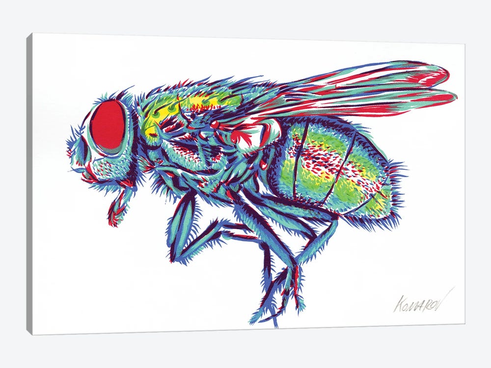 Green Fly by Vitali Komarov 1-piece Canvas Print