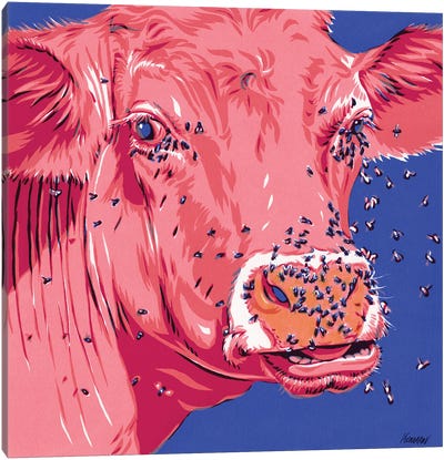Colorful Cow Canvas Art Print