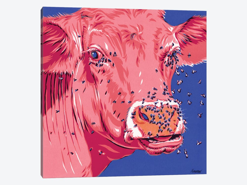 Colorful Cow by Vitali Komarov 1-piece Canvas Art Print