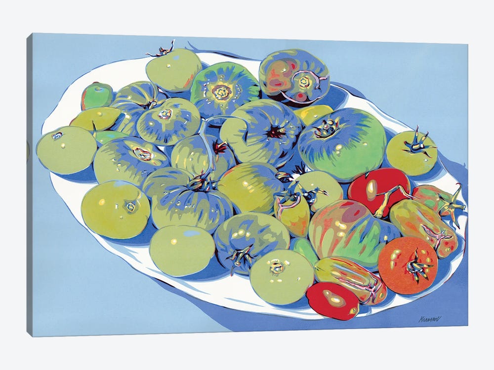 Plate With Tomatoes by Vitali Komarov 1-piece Art Print