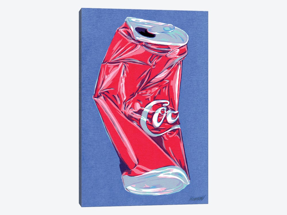 Crushed Coca-Cola Can by Vitali Komarov 1-piece Canvas Print