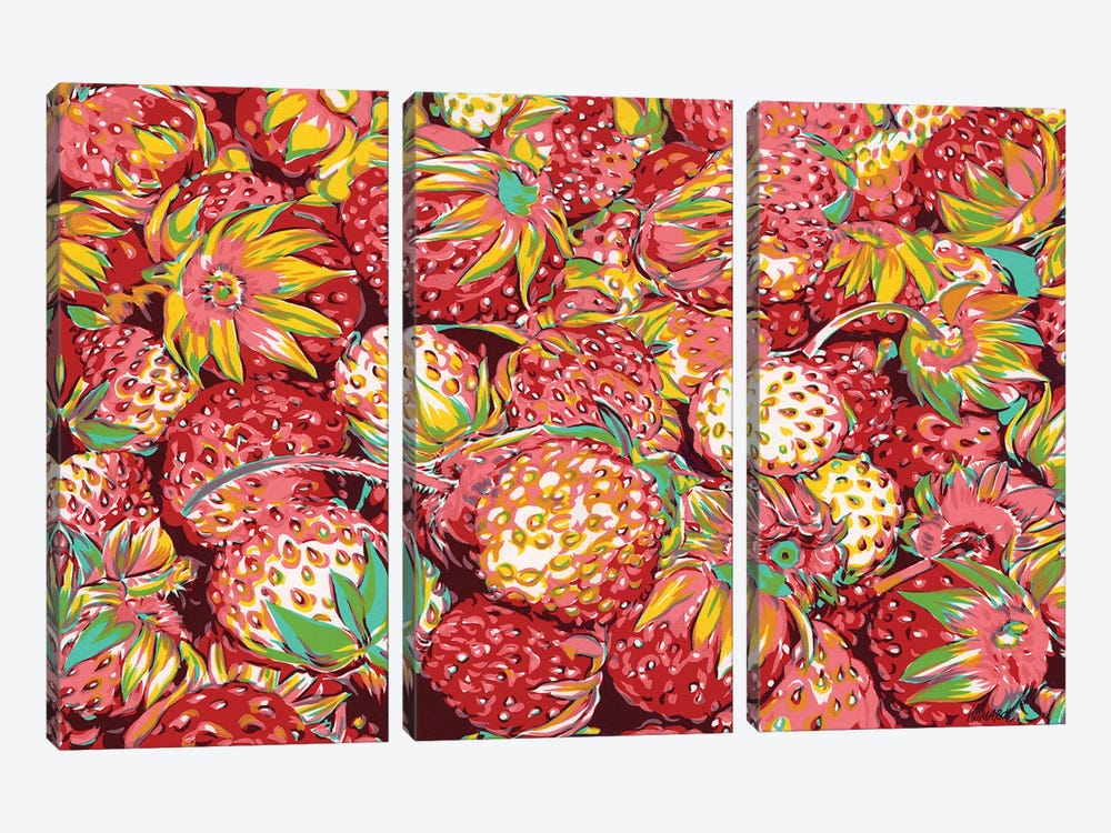 Wild Strawberries by Vitali Komarov 3-piece Canvas Artwork