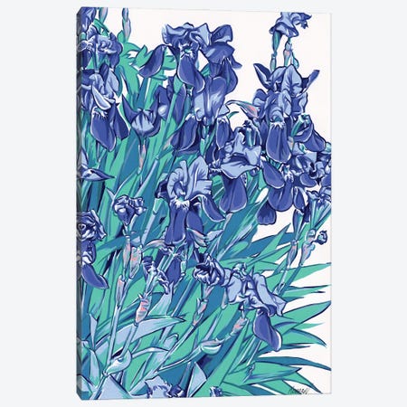 Iris Flowers Canvas Print #VTK29} by Vitali Komarov Canvas Art