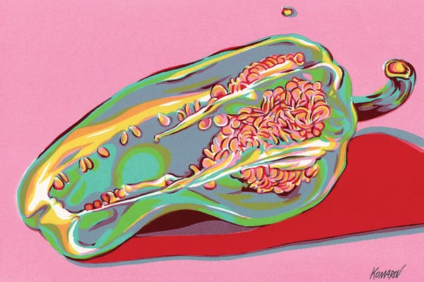 Pop Art Kitchen: Paprika Still Life by Vitali Komarov